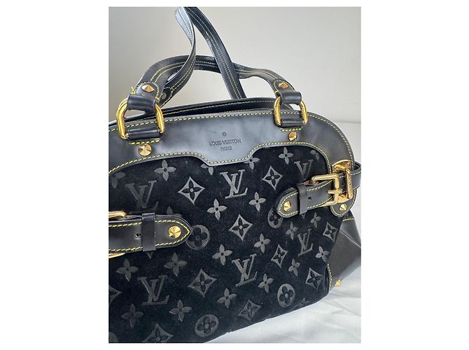 Alma Borsa Le Radieux in scamosciato e pelle Monogram Louis Vuitton Nero - vista 3