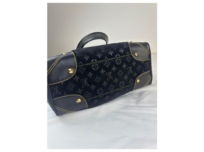 Alma Borsa Le Radieux in scamosciato e pelle Monogram Louis Vuitton Nero - vista 8