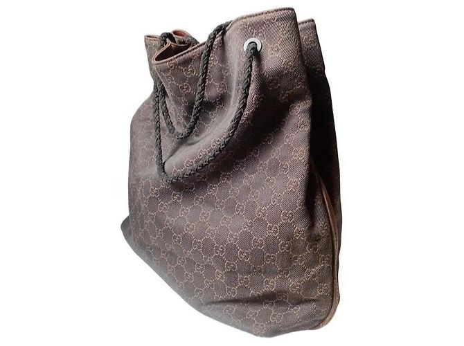 Gucci Borsa Tote in Tela Monogramma GG Marrone - vista 4