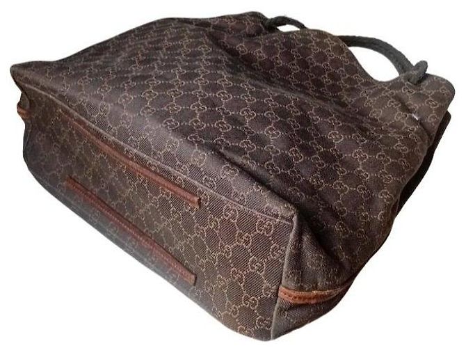 Gucci Borsa Tote in Tela Monogramma GG Marrone - vista 6