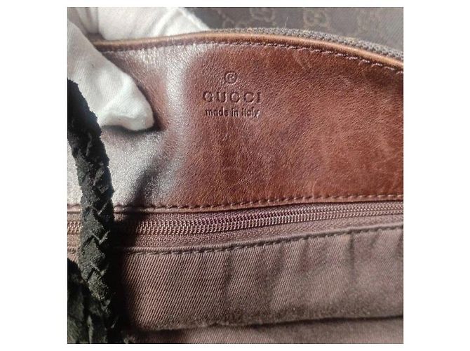 Gucci Borsa Tote in Tela Monogramma GG Marrone - vista 8