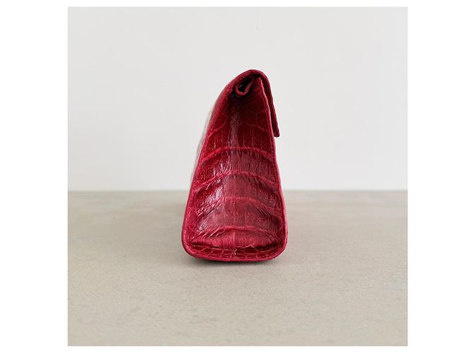 Borsa a Spalla / Clutch in Vero Coccodrillo Rosso Nancy Gonzalez – Pezzo da Collezione - vista 10