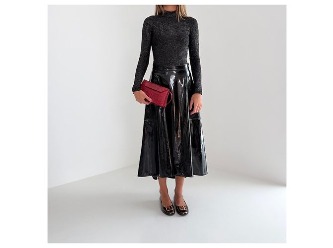 Borsa a Spalla / Clutch in Vero Coccodrillo Rosso Nancy Gonzalez – Pezzo da Collezione - vista 6