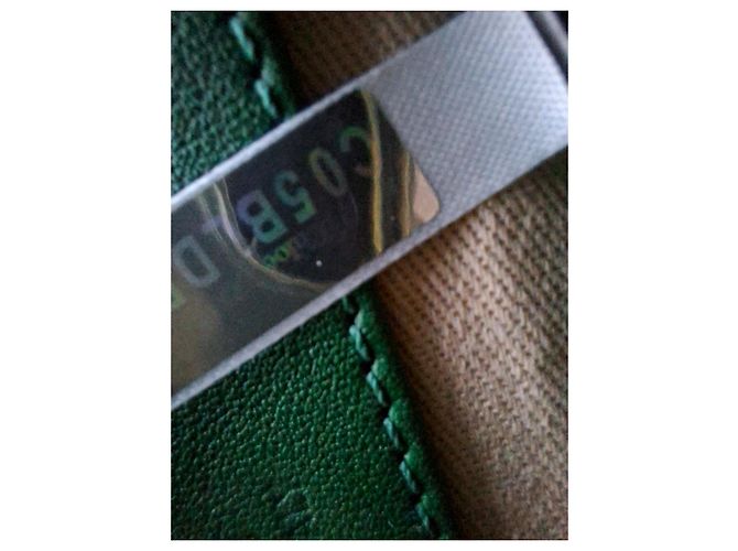 Chloé C Mini Borsa in Pelle Stampa Coccodrillo Verde - vista 10