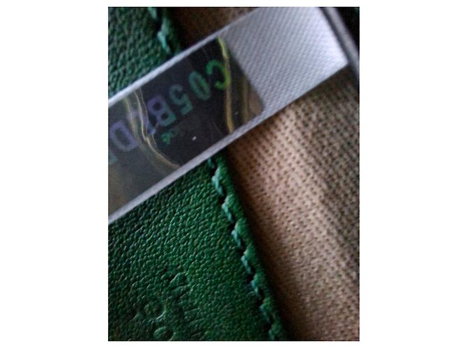Chloé C Mini Borsa in Pelle Stampa Coccodrillo Verde - vista 12
