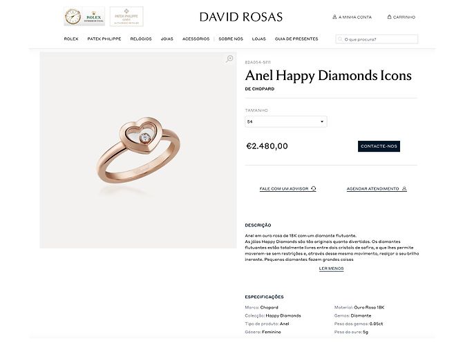 Chopard Anello Happy Diamonds Icons in Oro Rosa D'oro - vista 12