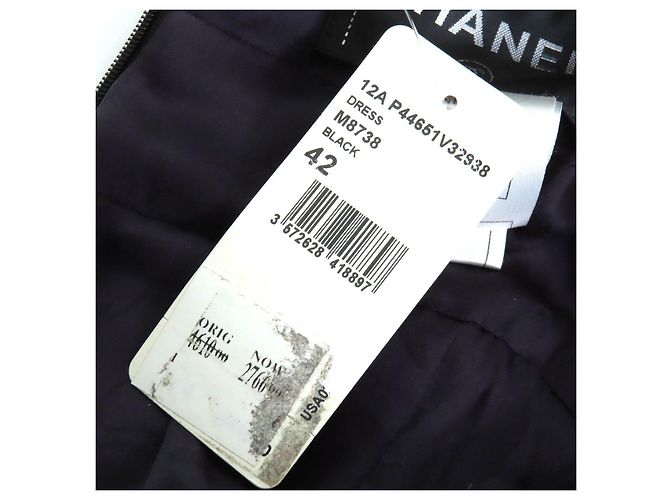 Timeless Chanel Tweed-Kleid Schwarz Lila - Ansicht 10