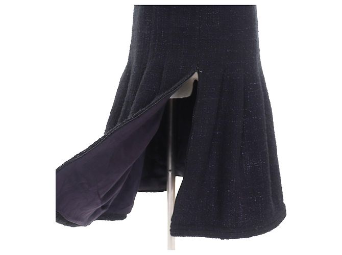 Timeless Chanel Tweed-Kleid Schwarz Lila - Ansicht 5