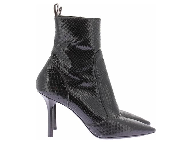 Louis Vuitton Botas de cano curto em python legítimo Preto - vista 3