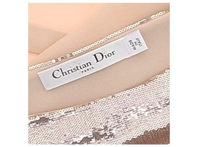 Dior Blusa in seta e paillettes dorate D'oro - vista 6