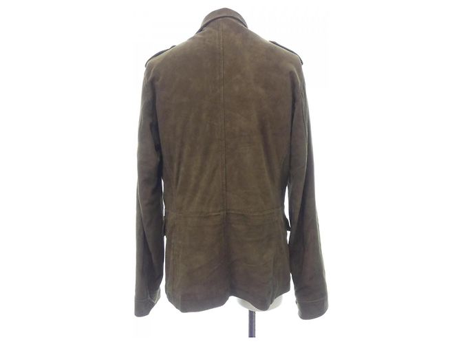 Autre Marque SILENCE Lederjacke aus Ziegenleder Grün Khaki - Ansicht 2
