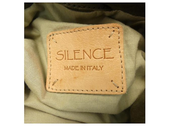 Autre Marque SILENCE Lederjacke aus Ziegenleder Grün Khaki - Ansicht 4