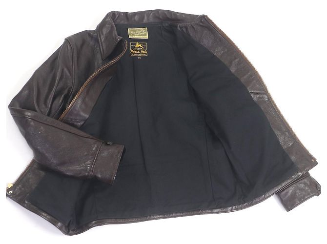 Autre Marque Chaqueta de cuero de caballo JOE McCOY Castaño - vista 3