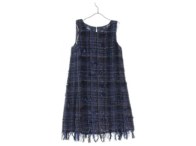 Timeless Chanel Kleid Blau Mehrfarben Marineblau - Ansicht 2