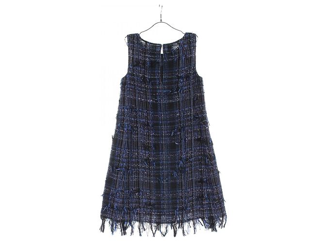 Timeless Chanel Kleid Blau Mehrfarben Marineblau - Ansicht 3