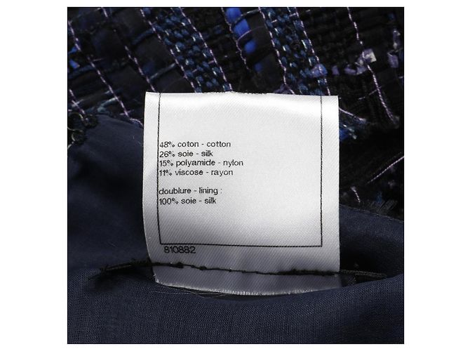 Timeless Chanel Kleid Blau Mehrfarben Marineblau - Ansicht 8