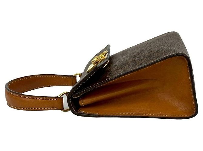 Céline Borsa 2way in pelle Macadam e PVC Celine Marrone - vista 6