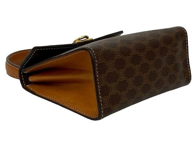 Céline Borsa 2way in pelle Macadam e PVC Celine Marrone - vista 8