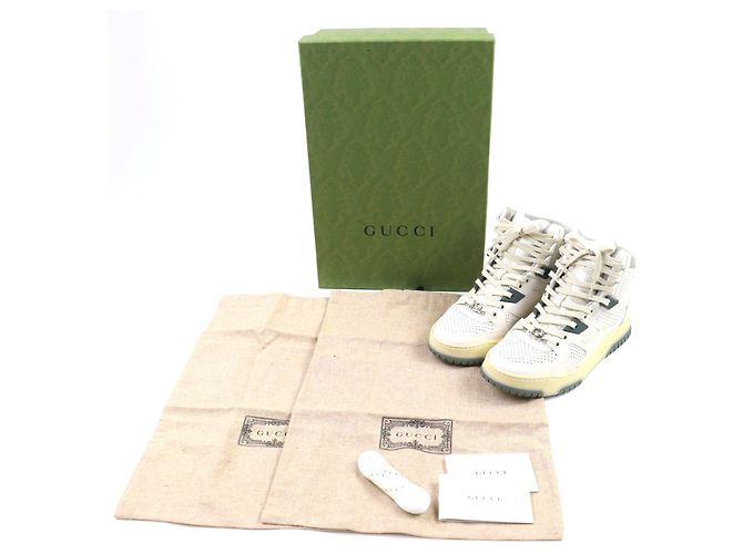 Gucci Interlocking G Leder High-top Sneaker Weiß - Ansicht 2