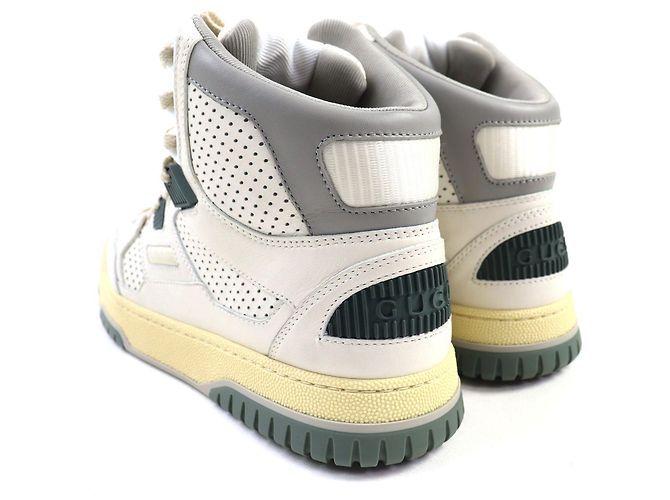 Gucci Interlocking G Leder High-top Sneaker Weiß - Ansicht 6