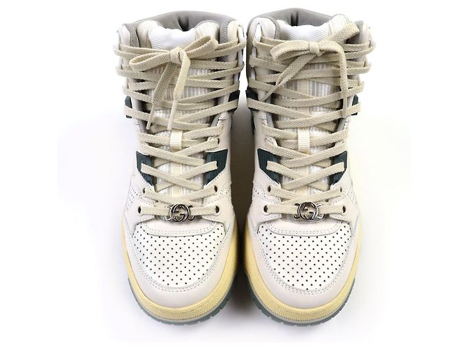 Gucci Interlocking G Leder High-top Sneaker Weiß - Ansicht 7