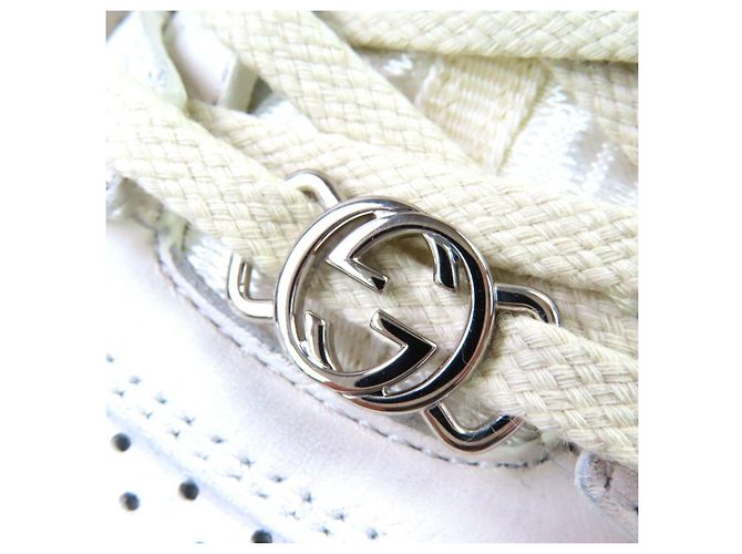Gucci Interlocking G Leder High-top Sneaker Weiß - Ansicht 9