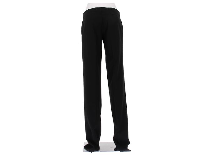 Christian Dior Pantalone smock nero a zampa - vista 2