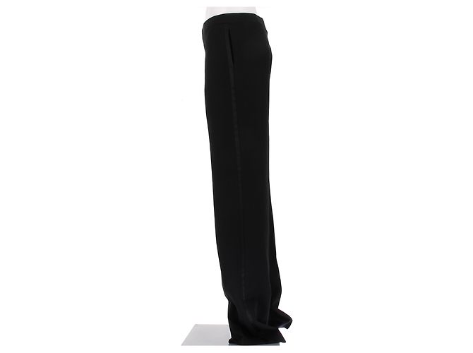 Christian Dior Pantalone smock nero a zampa - vista 4