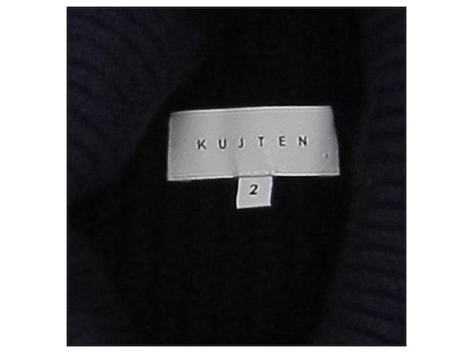 Autre Marque Ärmelloser Rollkragenpullover marineblau - Ansicht 5