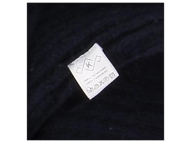 Autre Marque Ärmelloser Rollkragenpullover marineblau - Ansicht 6