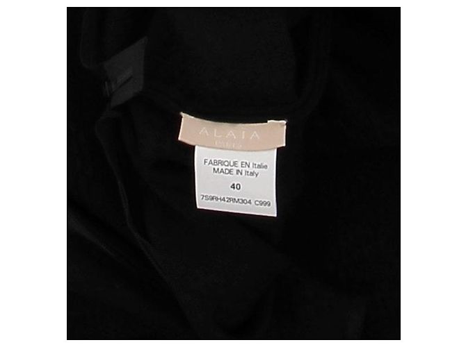 Alaïa Schwarzes Viscose Kleid - Ansicht 6