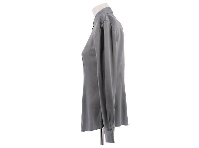 Camisa de seda gris Dolce & Gabbana - vista 4