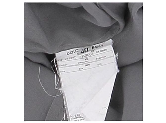 Camisa de seda gris Dolce & Gabbana - vista 5