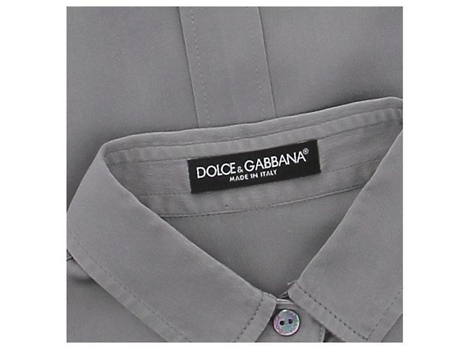 Camisa de seda gris Dolce & Gabbana - vista 6