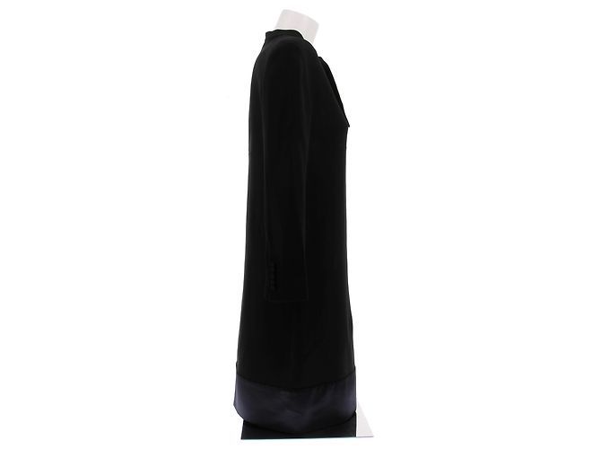 Saint Laurent Schwarzes Kleid mit Samtband - Ansicht 3