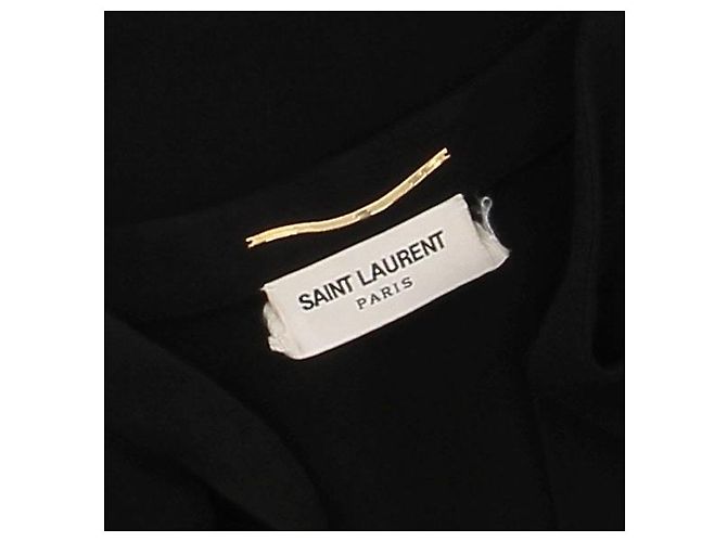 Saint Laurent Schwarzes Kleid mit Samtband - Ansicht 5