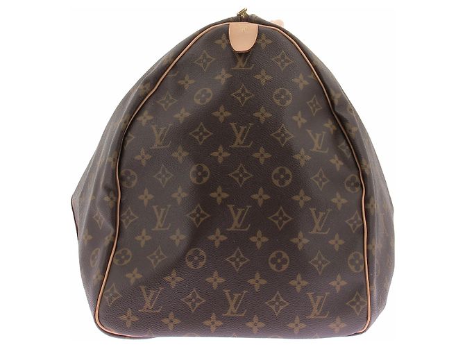 Louis Vuitton Borsa shopper "Keepall 60" in tela marrone - vista 5