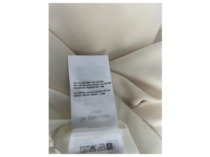 Autre Marque Calça off-white com cinto Bege - vista 4