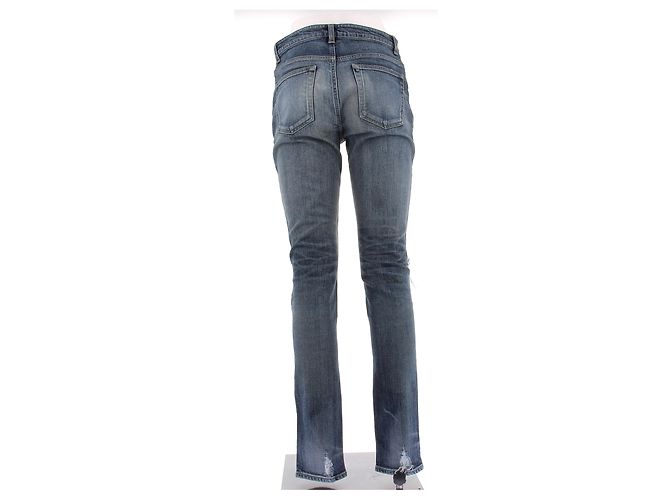Jean déchiré Saint Laurent bleu en coton taille 29 - vue 2