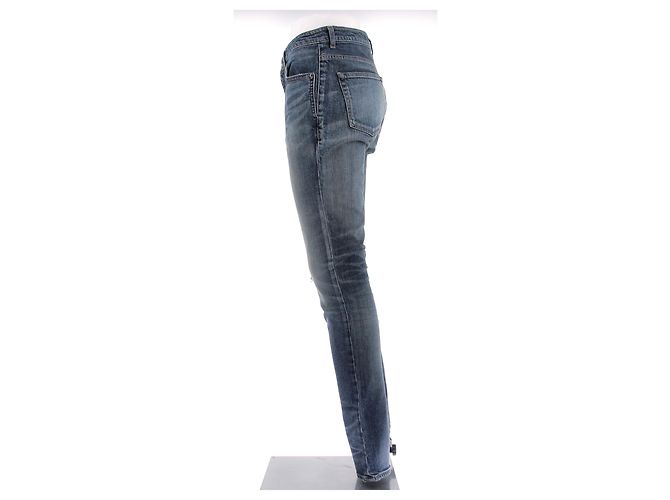 Jean déchiré Saint Laurent bleu en coton taille 29 - vue 4