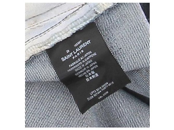 Jean déchiré Saint Laurent bleu en coton taille 29 - vue 6