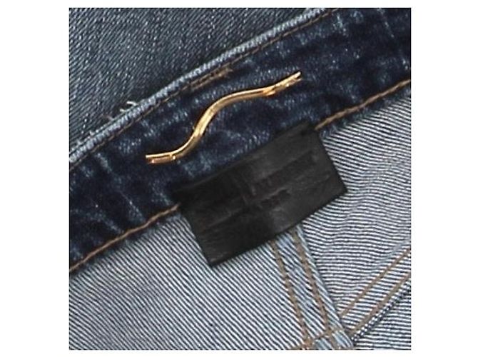 Jean déchiré Saint Laurent bleu en coton taille 29 - vue 7