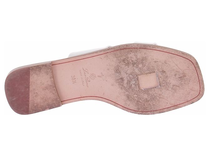 Loro Piana Sandali in pelle bianca Bianco - vista 6