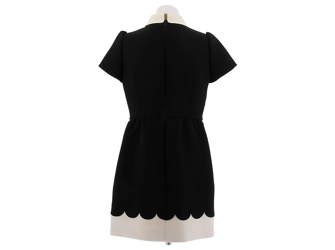 Red Valentino Abito nero a pois bianchi - vista 2