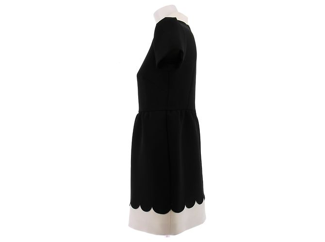Red Valentino Abito nero a pois bianchi - vista 4