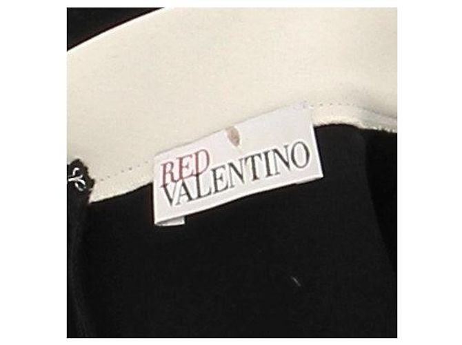 Red Valentino Abito nero a pois bianchi - vista 7