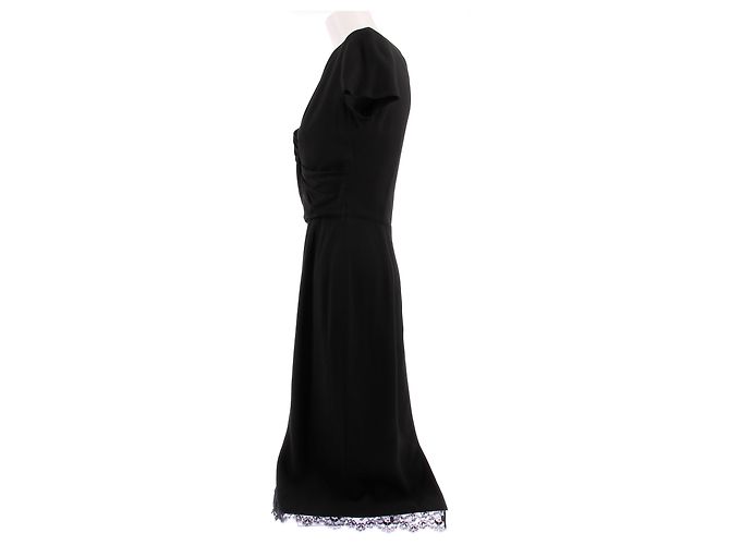 Dior Schwarzes Kleid aus Viscose Größe 38 - Ansicht 3