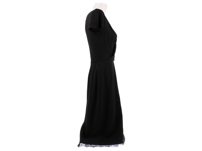 Dior Schwarzes Kleid aus Viscose Größe 38 - Ansicht 4