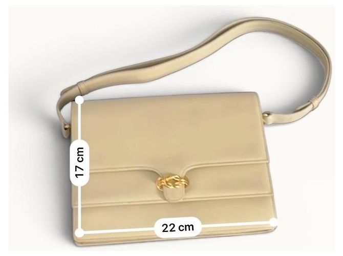 Gucci Borsa a Tracolla in Pelle Beige - vista 11