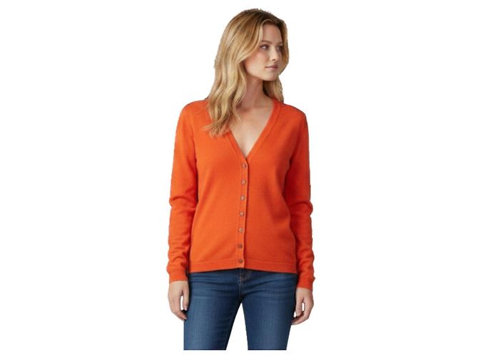 Balenciaga Strickjacke aus Seide und Kaschmir in Orange - Ansicht 2
